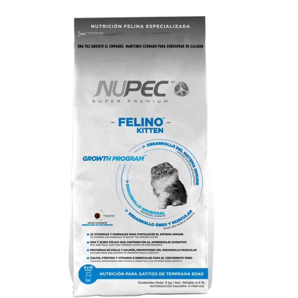 nupec felino kitten cachorro 3 kg nupec felino kitten cachorro 3 kg